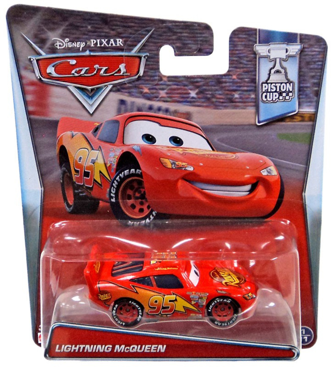 Disney Cars Piston Cup Lightning Mcqueen 155 Diecast Car 111 Mattel