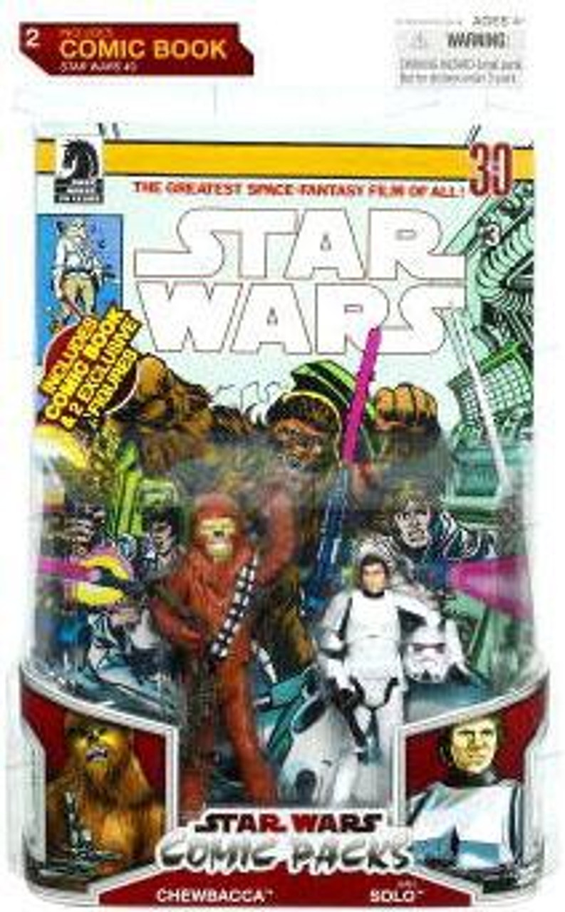 Star Wars A New Hope Comic Packs 2009 Chewbacca & Han Solo in Stormtrooper Armor Action Figure 2-Pack