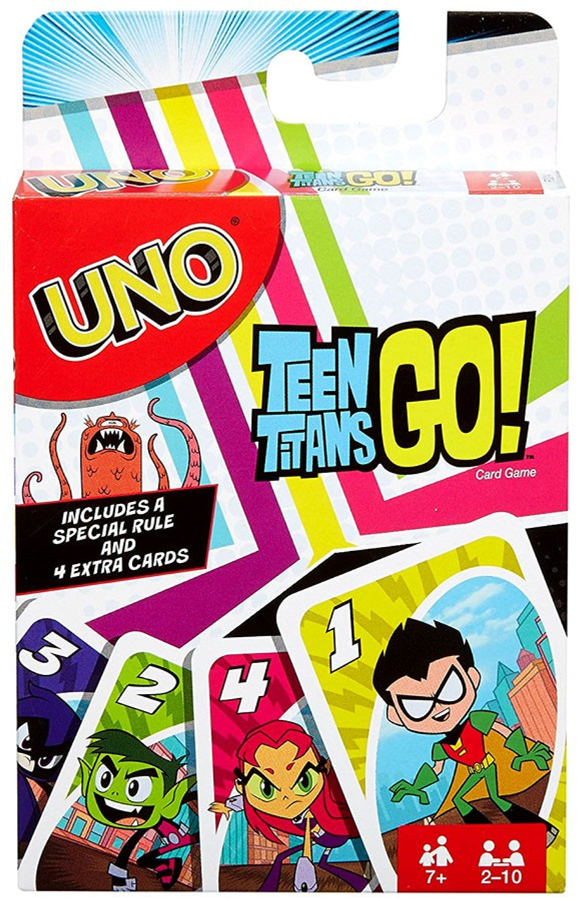 Teen Titans Go UNO Card Game Mattel Toys - ToyWiz