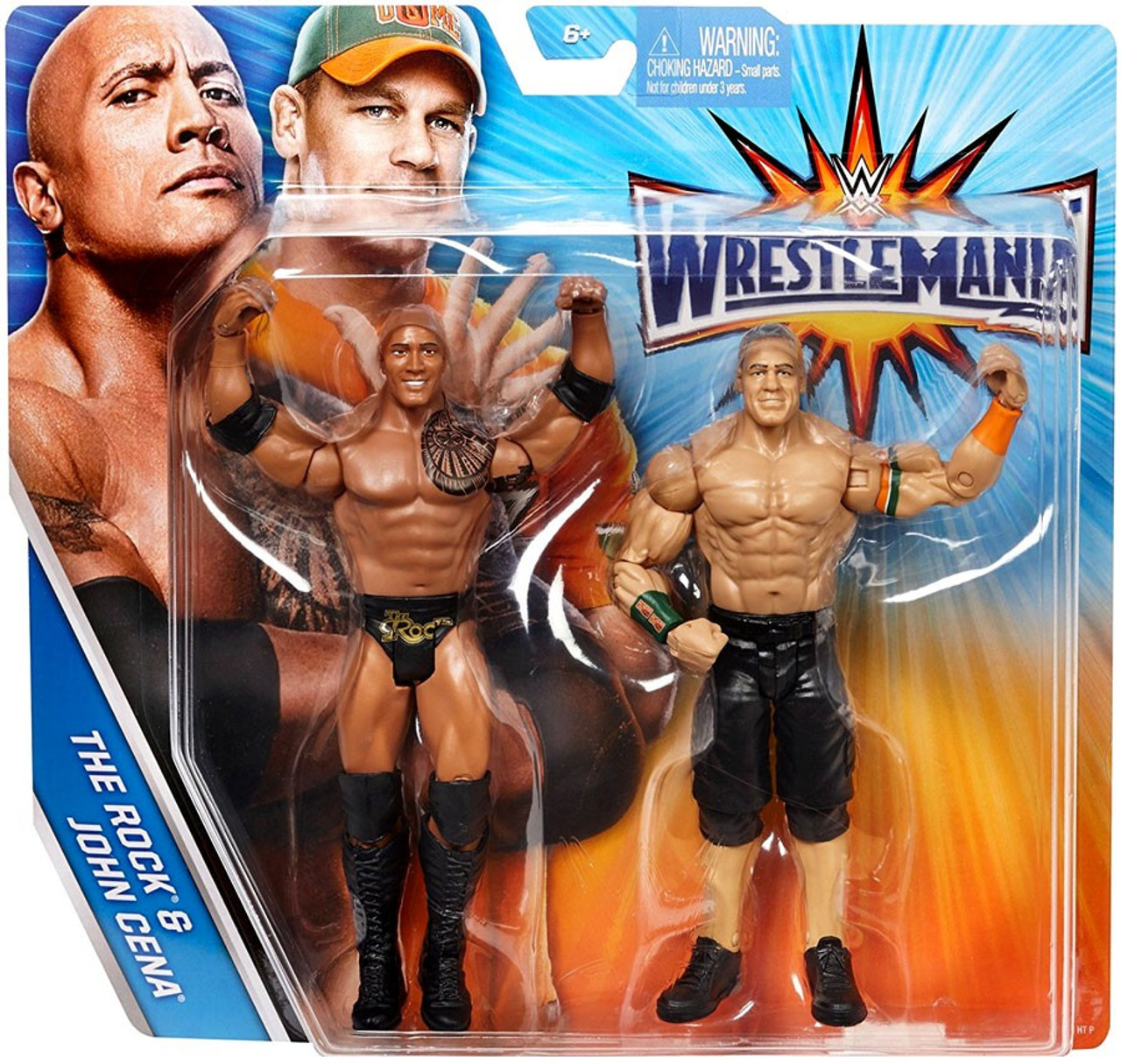 WWE Wrestling Wrestlemania The Rock John Cena Action Figure 2-Pack ...