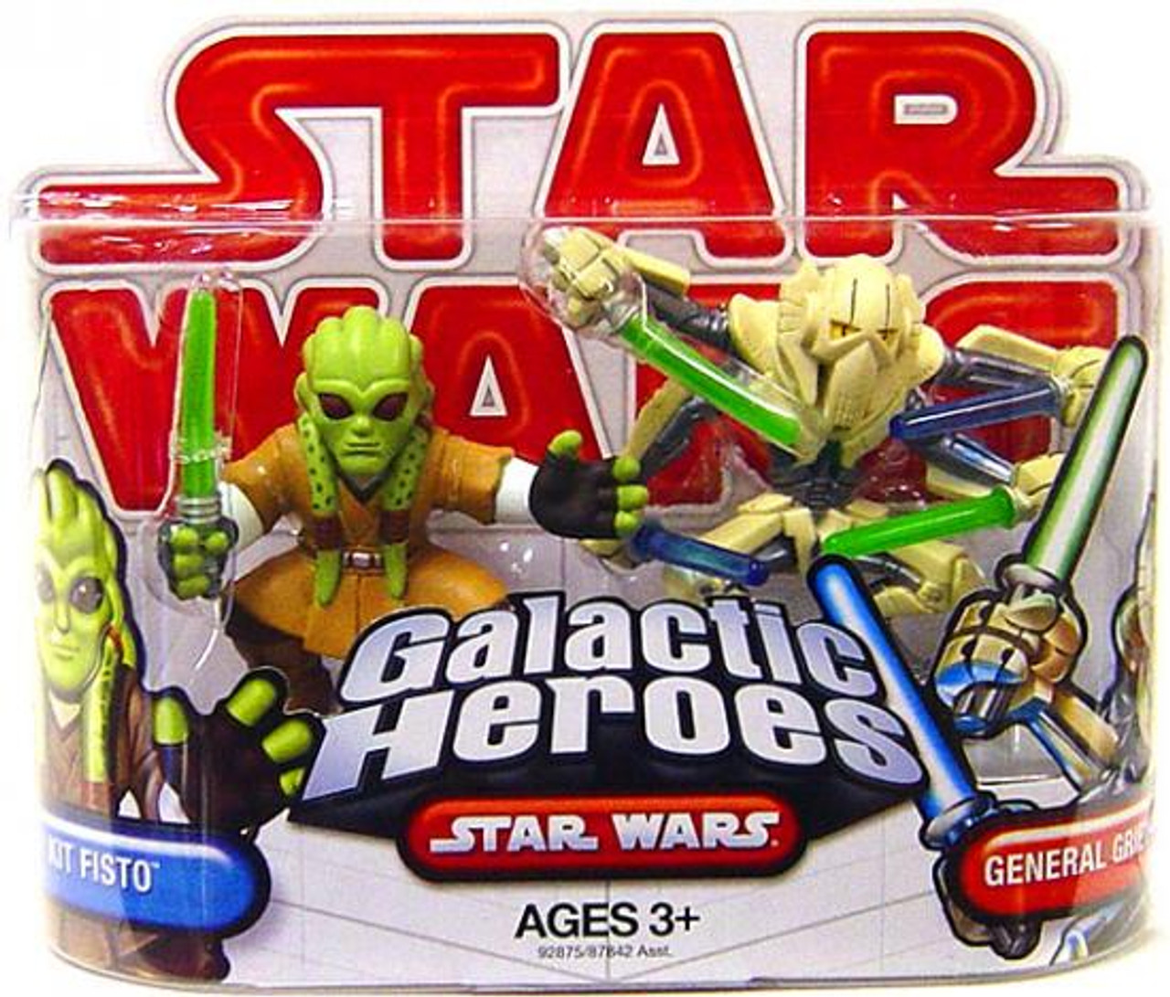 Star Wars Revenge of the Sith Galactic Heroes 2009 Kit Fisto & General Grievous Mini Figure 2-Pack