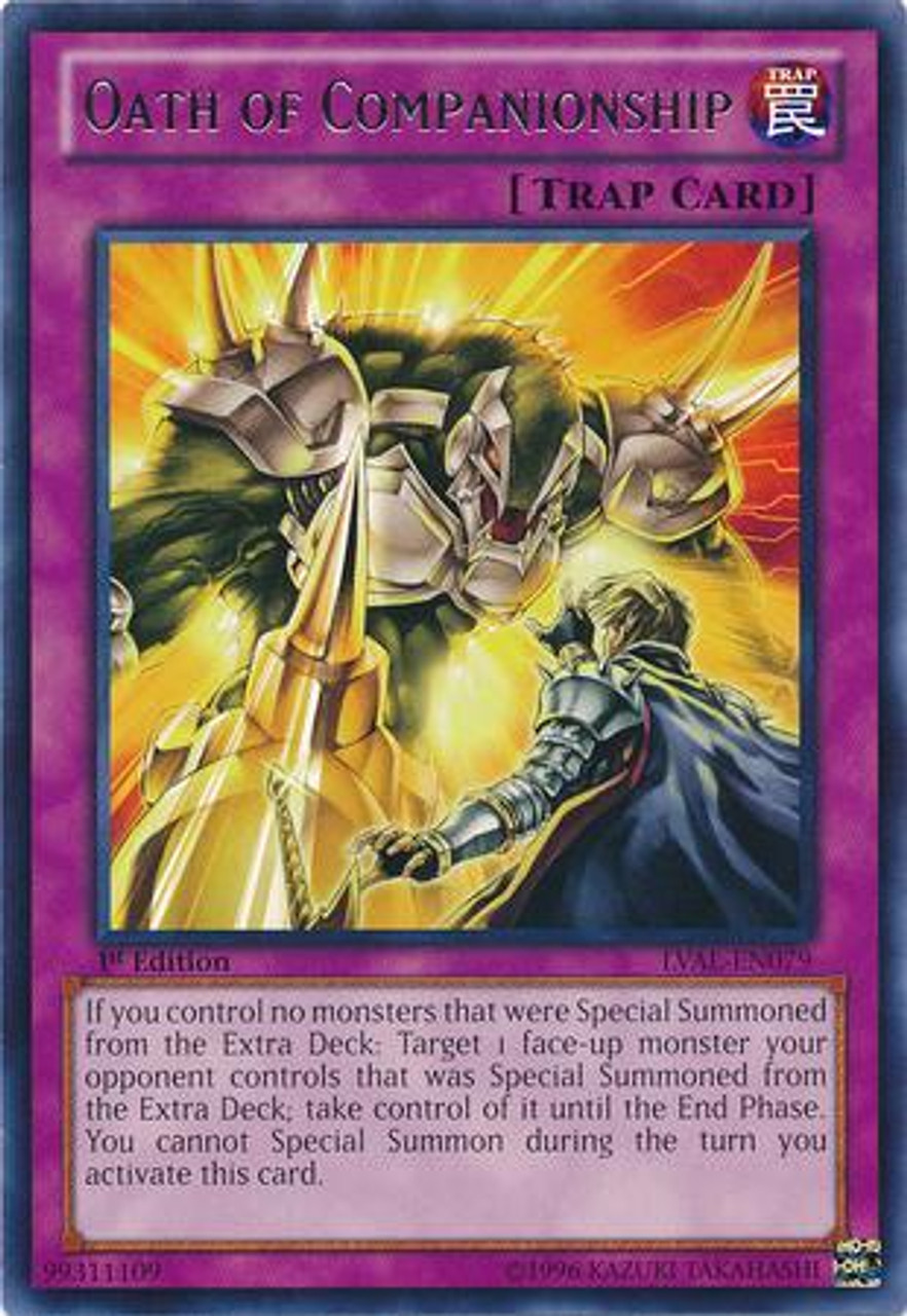 YuGiOh Zexal Legacy of the Valiant Rare Oath of Companionship LVAL-EN079