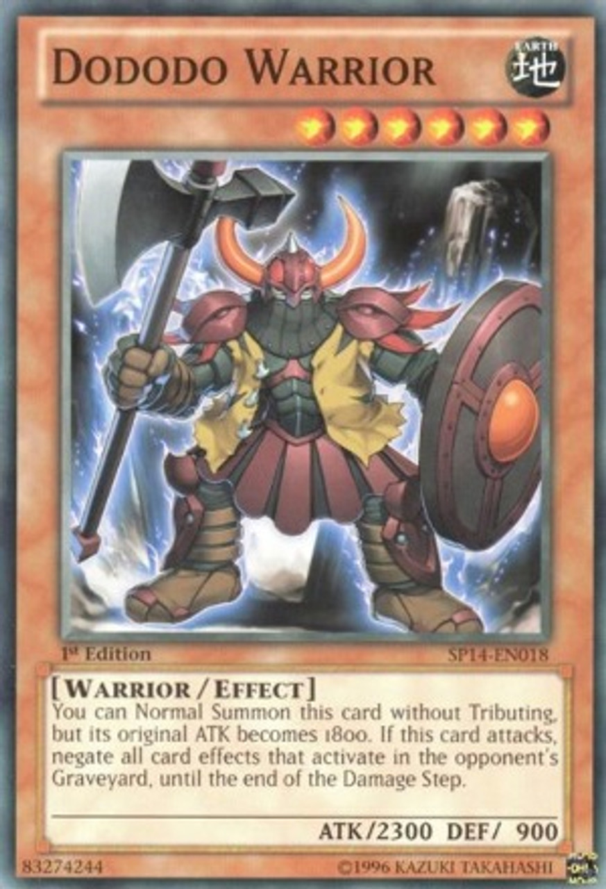 YuGiOh Zexal Star Pack 2014 Common Dododo Warrior SP14-EN018
