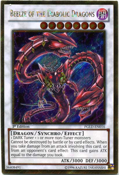 Yu-Gi-Oh! Blackfeather Darkrage Dragon – Gold Secret Rare (PGLD-EN017) Premium Gold