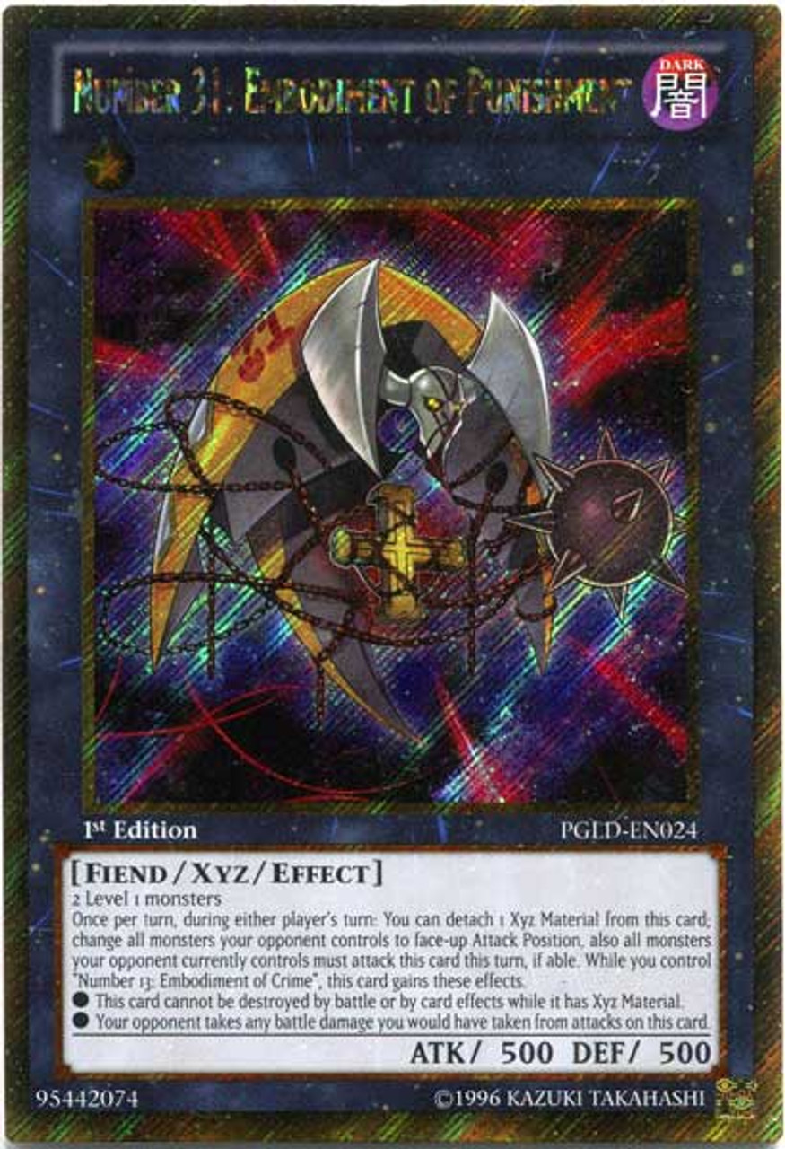 YuGiOh Premium Gold Gold Secret Rare Number 31: Embodiment of Punishment PGLD-EN024