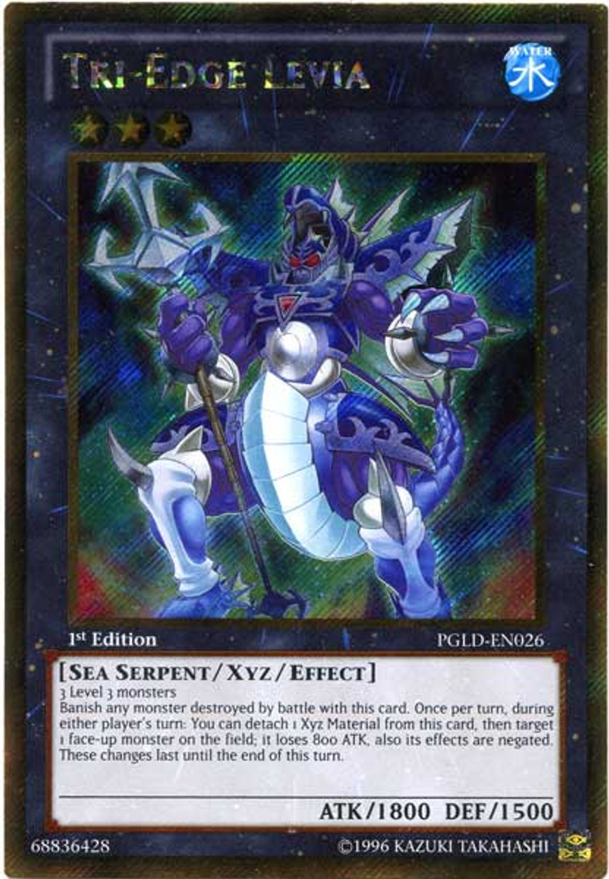 YuGiOh Premium Gold Gold Secret Rare Tri-Edge Levia PGLD-EN026