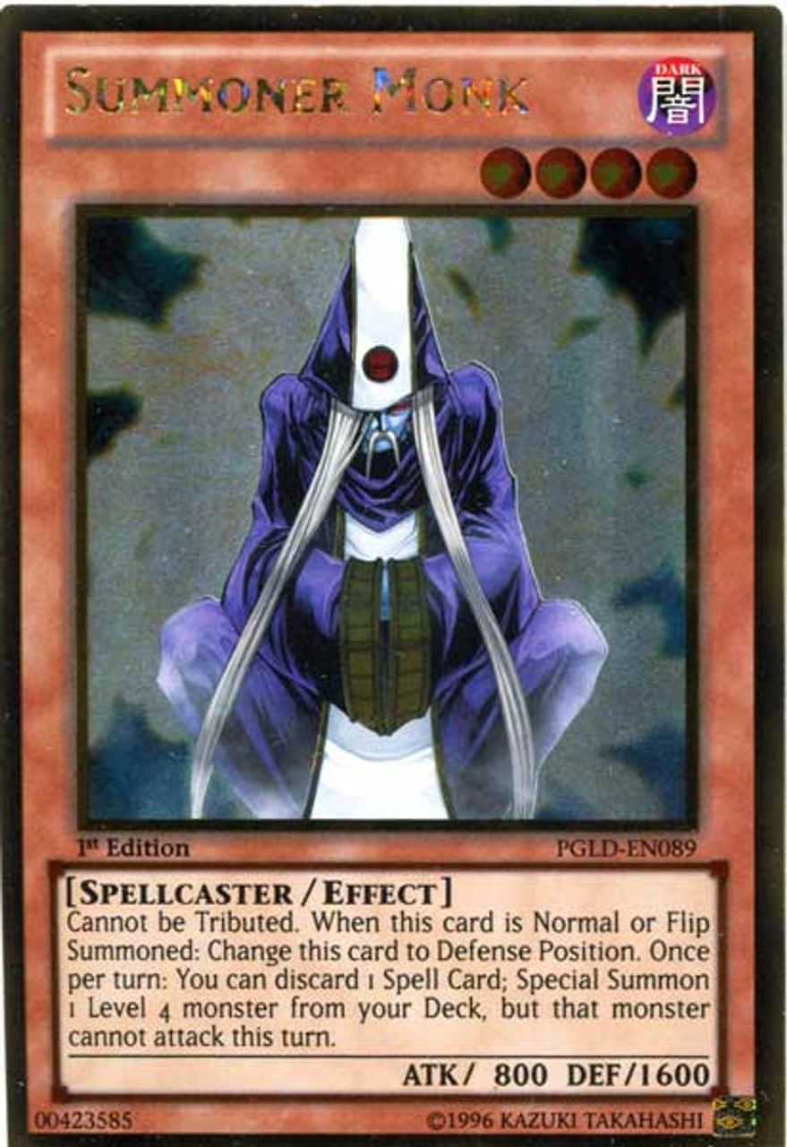 YuGiOh Premium Gold Gold Rare Summoner Monk PGLD-EN089