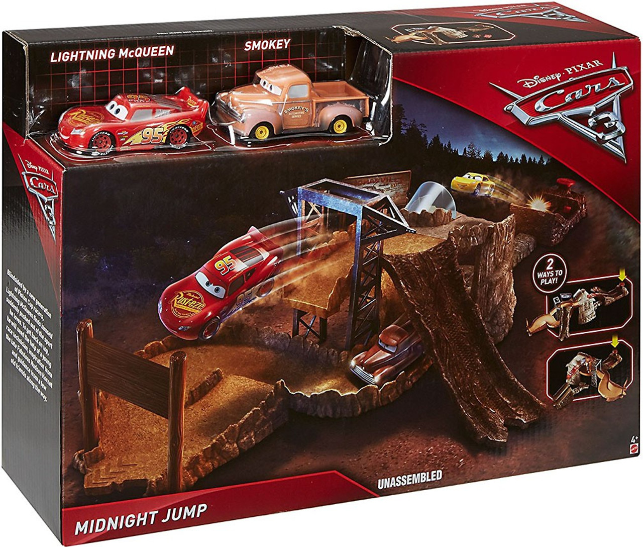 Disney Cars Cars 3 Midnight Jump Playset Lightning Mcqueen