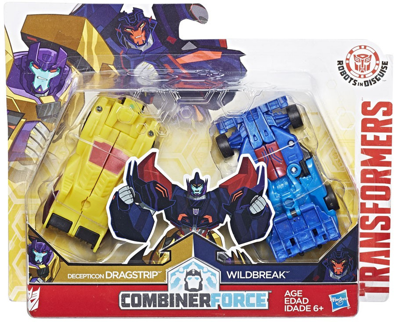 Transformers Robots in Disguise Dragstrip Wildbreak Action Figure Crash Combiner Hasbro Toys