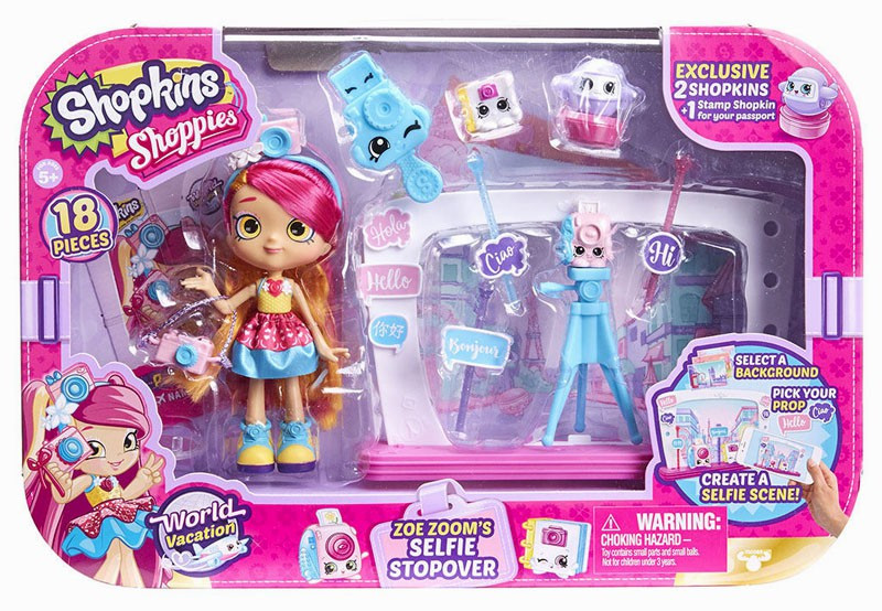 Shopkins Shoppies Season 8 World Vacation Zoe Zooms Selfie Stopover