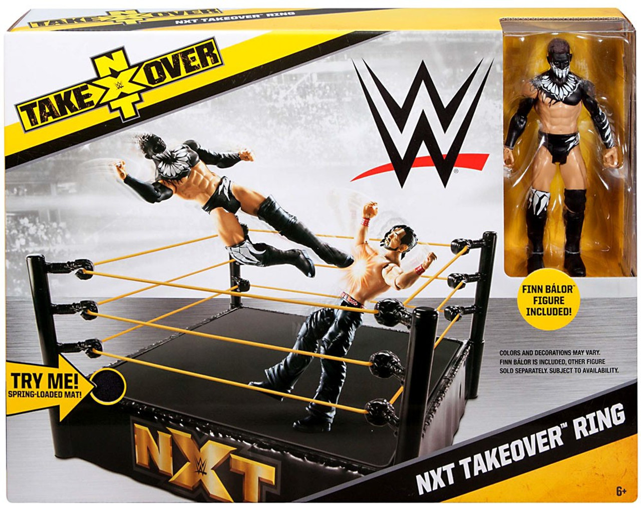wwe nxt takeover war games playset with 2 nxt rings keith lee action figure