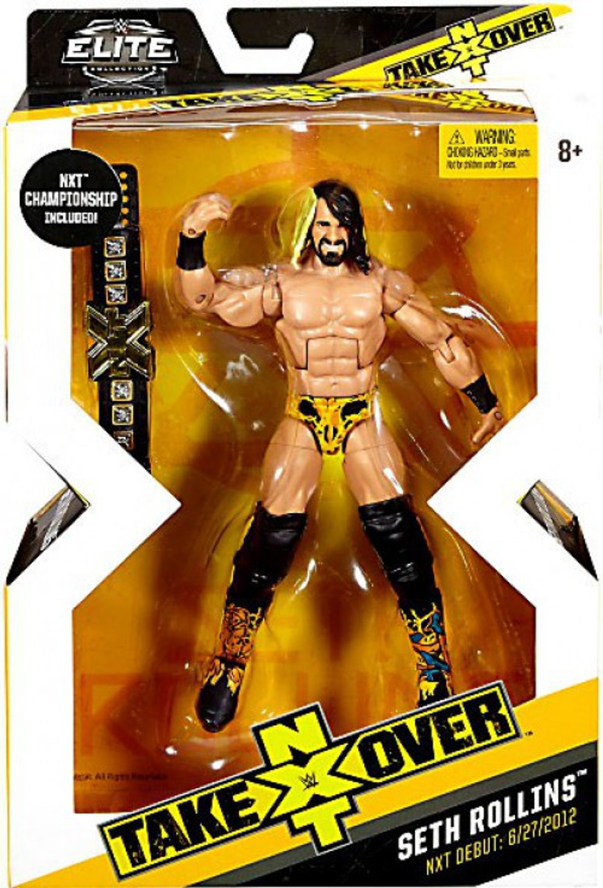 action wrestling figure ring Elite Wrestling Rollins WWE NXT Takeover Exclusive Seth
