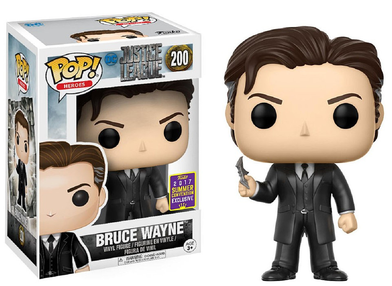 Funko Justice League Funko POP Heroes Bruce Wayne Exclusive Vinyl Figure 200 SDCC 2017 Exclusive