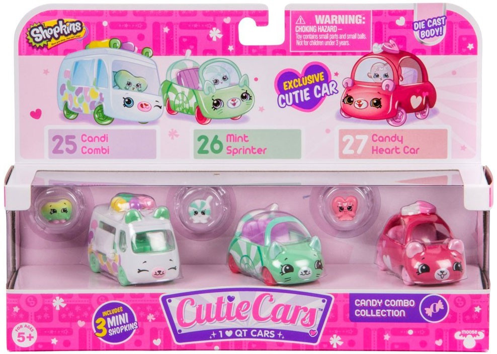 Shopkins Cutie Cars Candy Combo Collection Figure 3Pack 25, 26 27