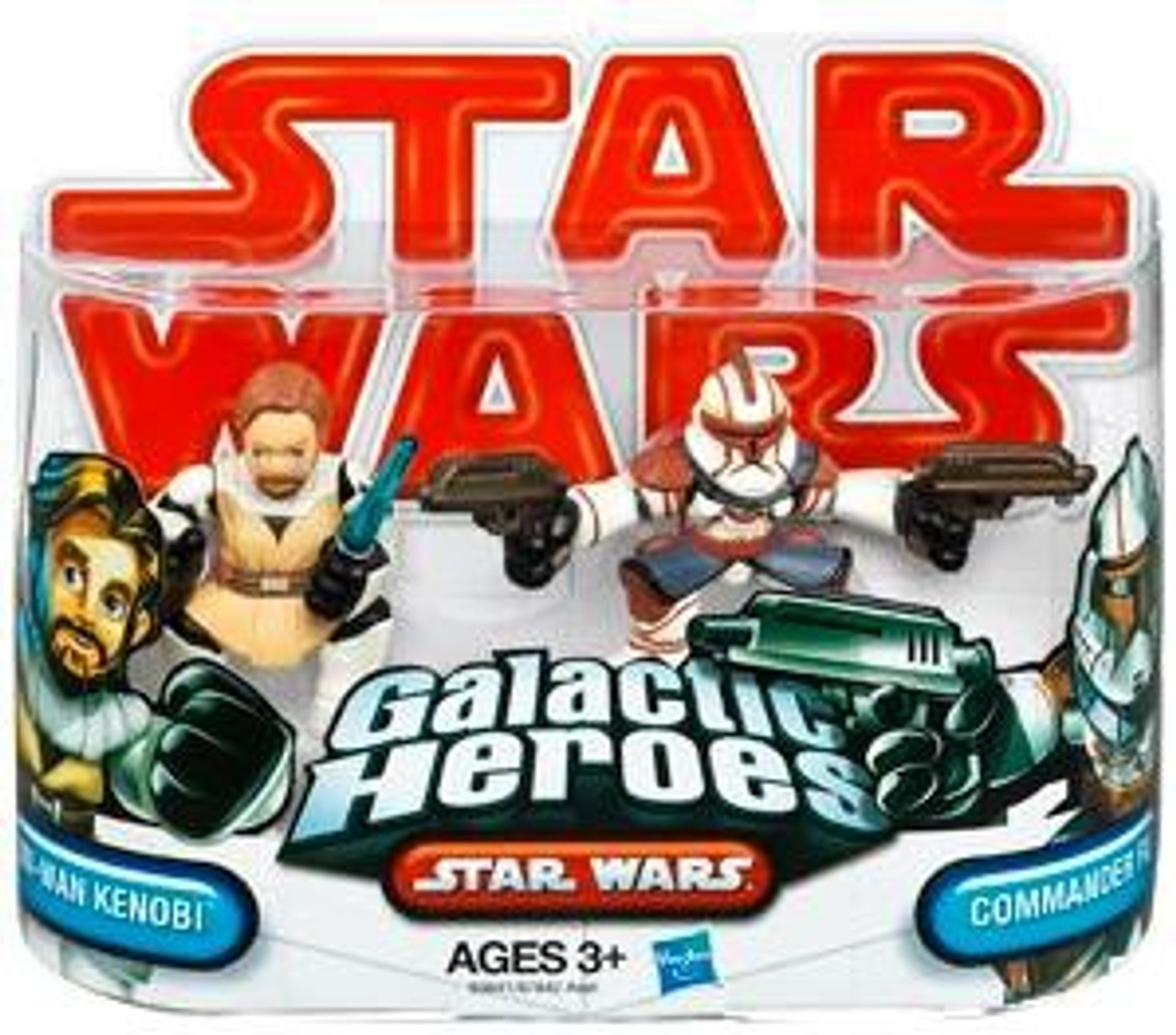 Star Wars Attack of the Clones Galactic Heroes 2009 Obi-Wan Kenobi & Commander Fil Mini Figure 2-Pack