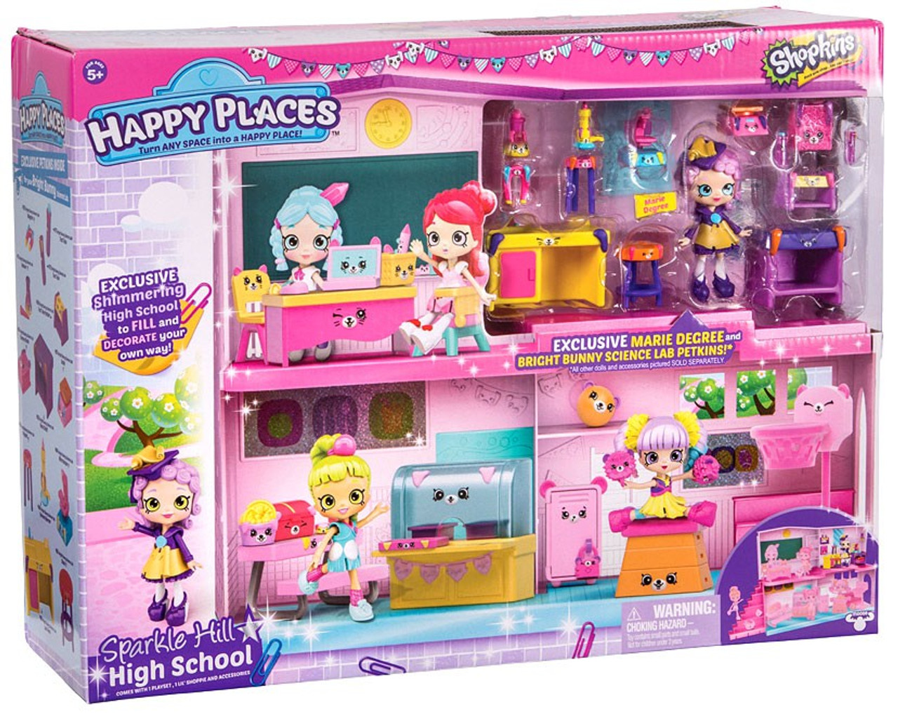 Shopkins Happy Places Sparkle Hill High School Playset Moose Toys ToyWiz
