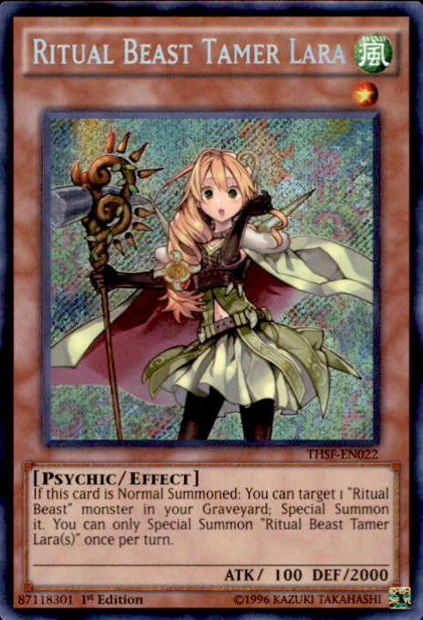 Yu-Gi-Oh! - Carta Ritual Beast Tamer Lara (THSF-EN022) - The Secret Forces - 1st Edition - Secret Rare - 4