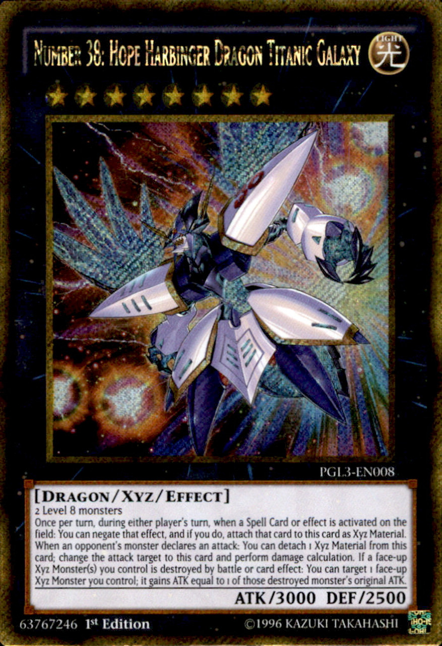Yugioh Premium Gold Infinite Gold Single Card Gold Secret Rare Number 38 Hope Harbinger Dragon