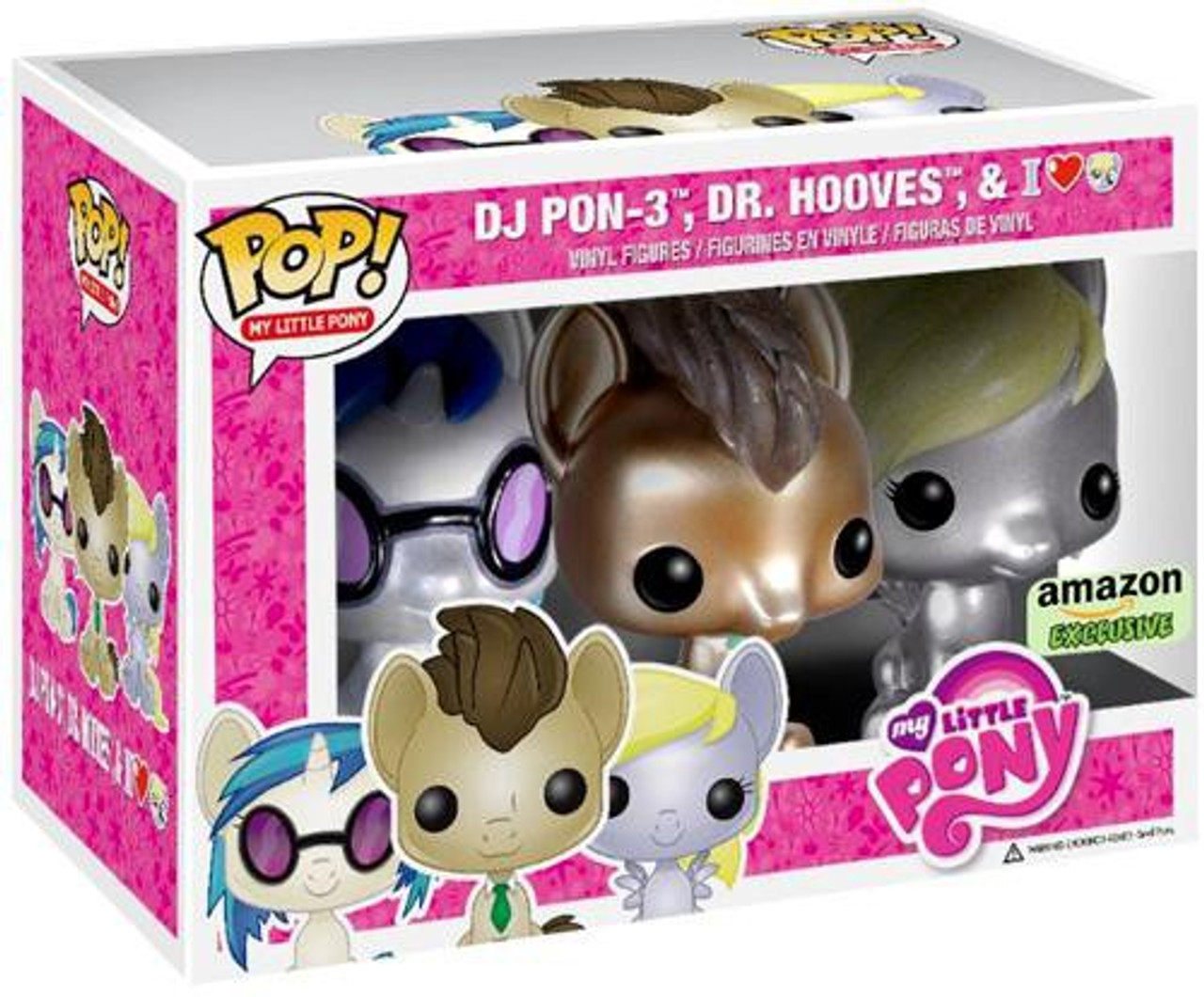 Funko POP! My Little Pony DJ PON-3, Dr. Hooves & Derpy Hooves Exclusive Vinyl Figure 3-Pack
