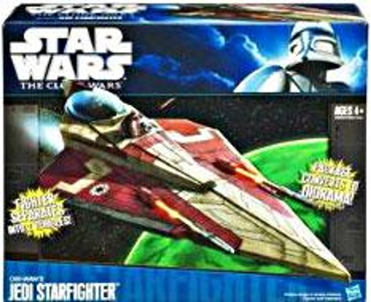 Star Wars The Clone Wars Vehicles 2011 Obi Wan's Jedi Starfighter Action Figure Vehicle