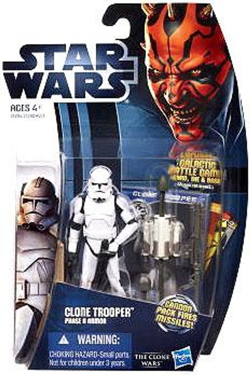 Star Wars The Clone Wars Clone Wars 2012 Clone Trooper Phase II Armor Action Figure CW02