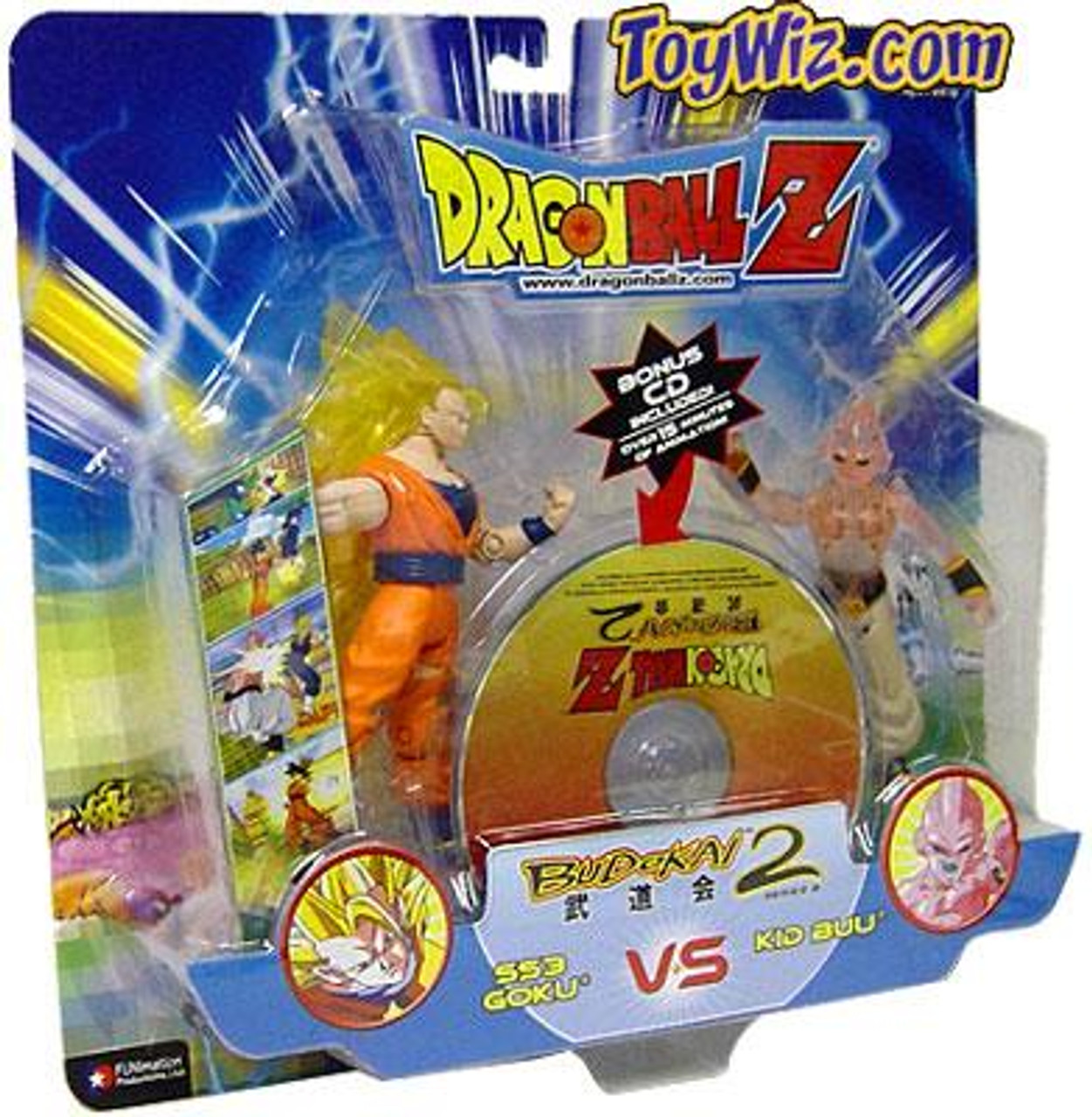 Dragon Ball Z Budokai Battles SS3 Goku vs. Kid Buu Action Figure 2-Pack
