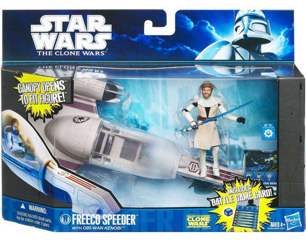 Star Wars The Clone Wars Freeco Speeder with Obi -Wan Kenobi Vehicle & Action Figure