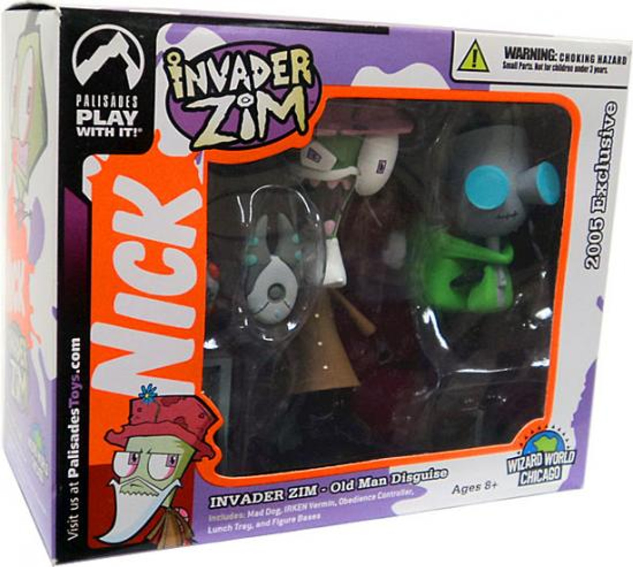 Invader Zim Series 2 of Doom Old Man Disguise Zim & Doggy Gir Exclusive Action Figure 2-Pack