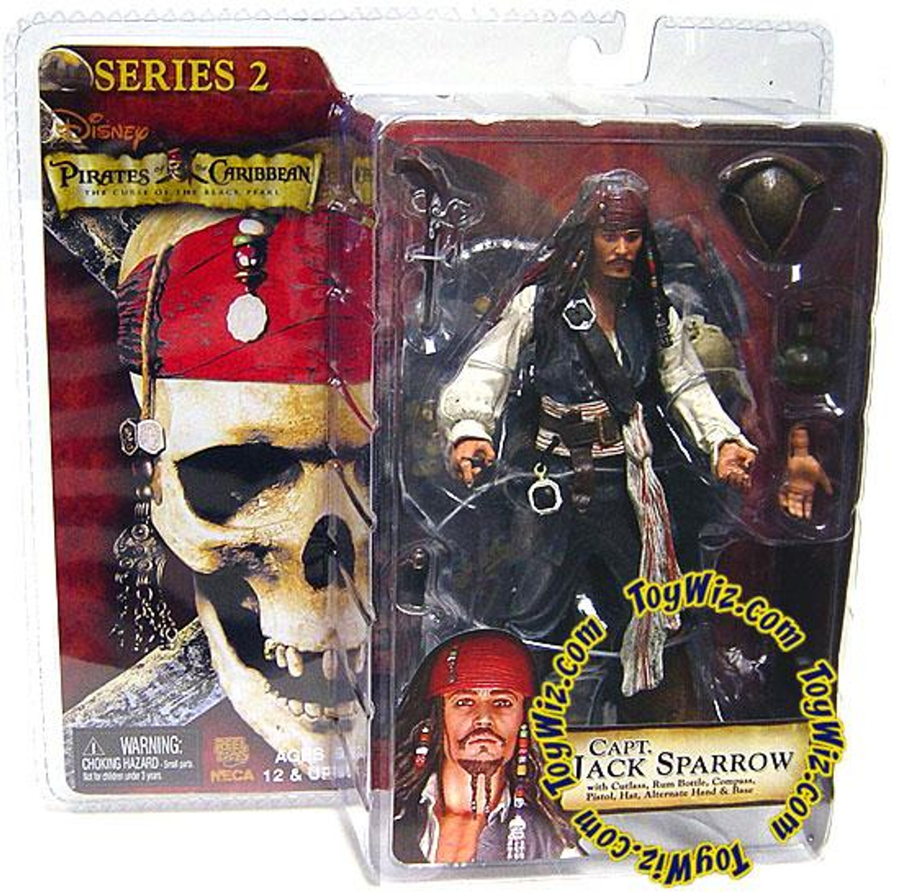 NECA Pirates of the Caribbean The Curse of the Black Pearl Series 2 Captain Jack Sparrow Action Figure