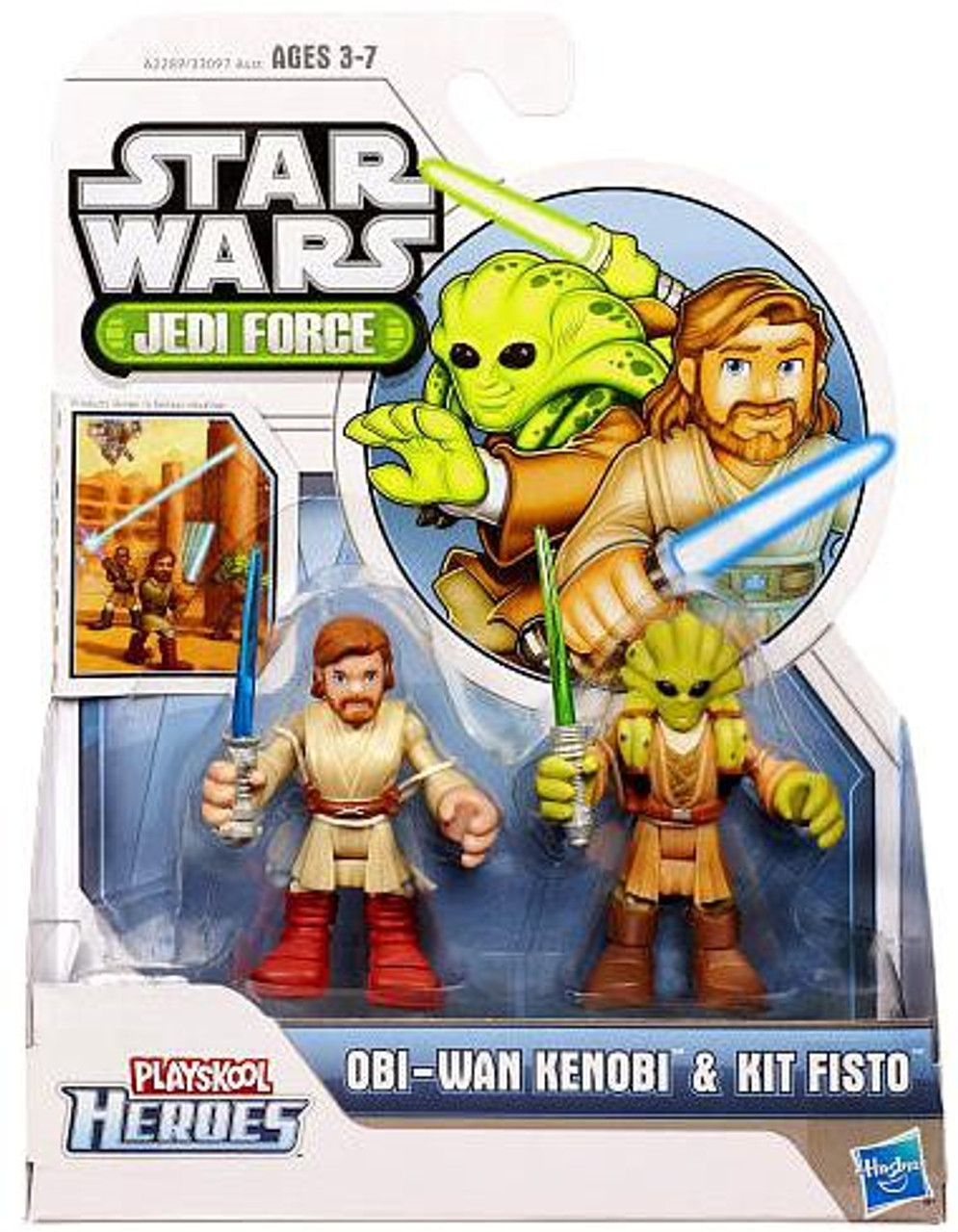 Star Wars Attack of the Clones Jedi Force 2013 Obi-Wan Kenobi & Kit Fisto Action Figure 2-Pack
