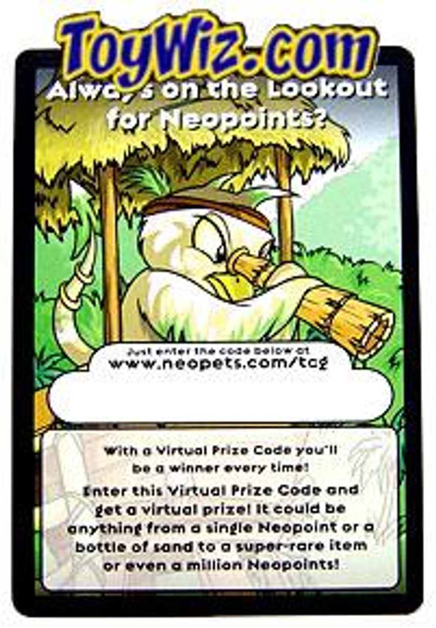Neopets Secrets of Mystery Island Rare Item Prize Code Card