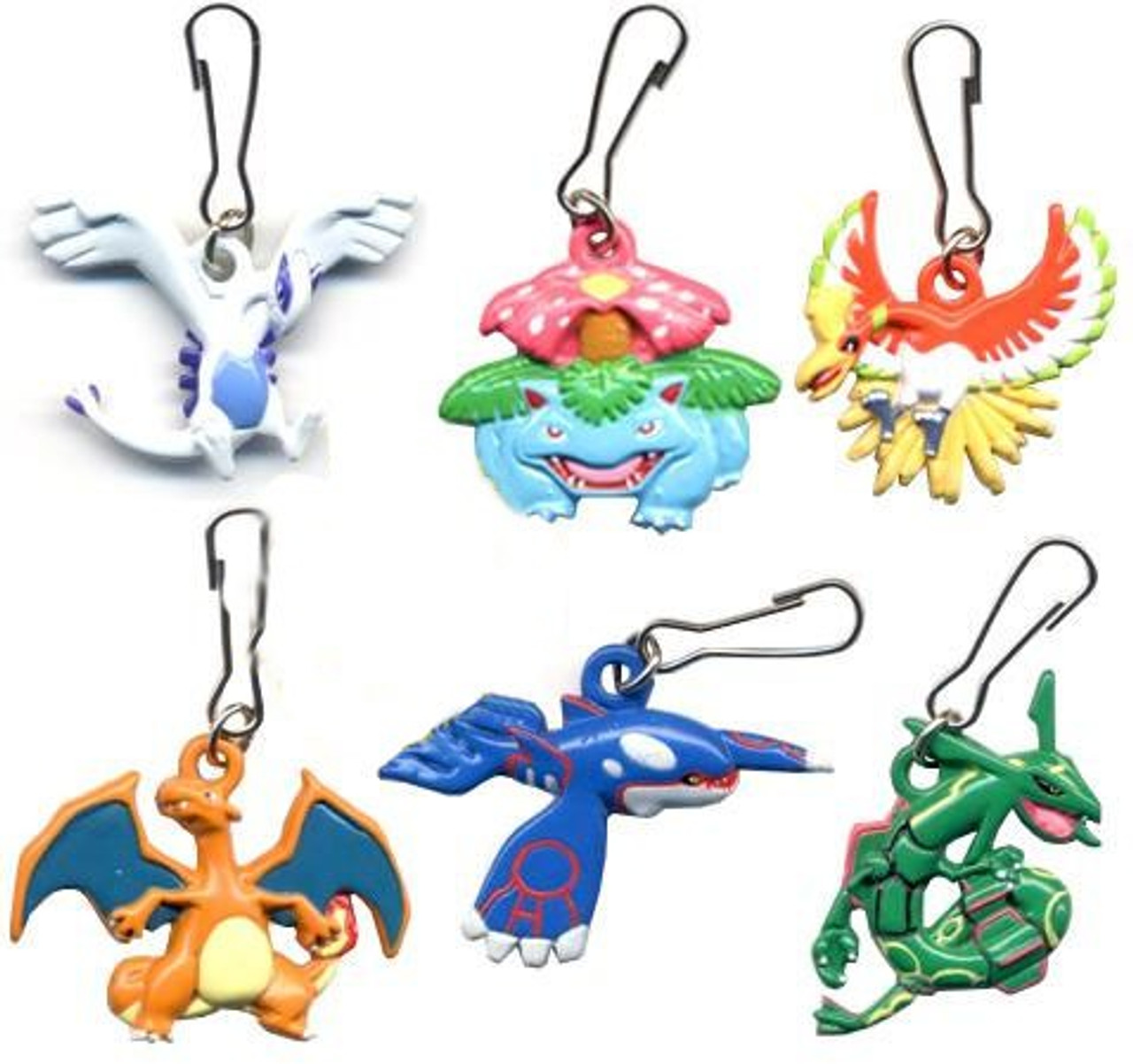 Pokemon Set of 8 Metal Keychain Mini Dangler Figures