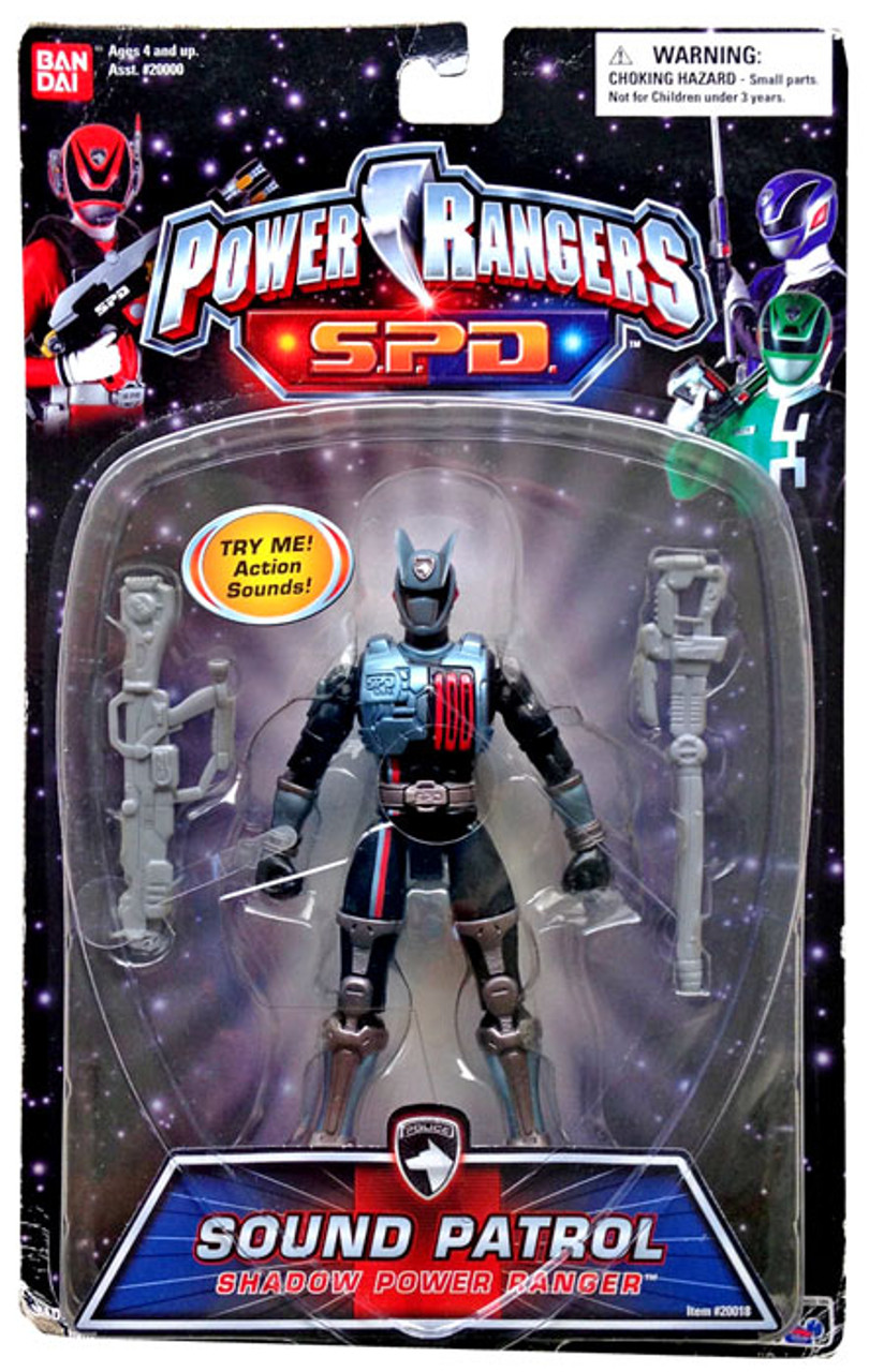 Power Rangers SPD Sound Patrol Shadow Power Ranger Action Figure