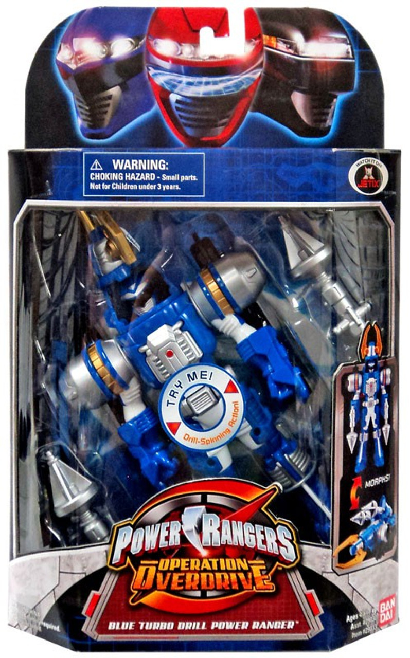 Power Rangers Operation Overdrive Blue Turbo Drill Power Ranger Action Figure
