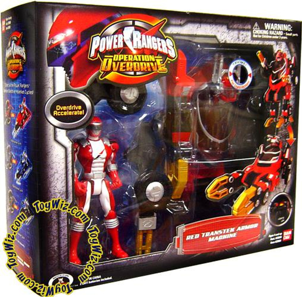 Power Rangers Operation Overdrive Red Transtek Armor Machine Action Figure Set