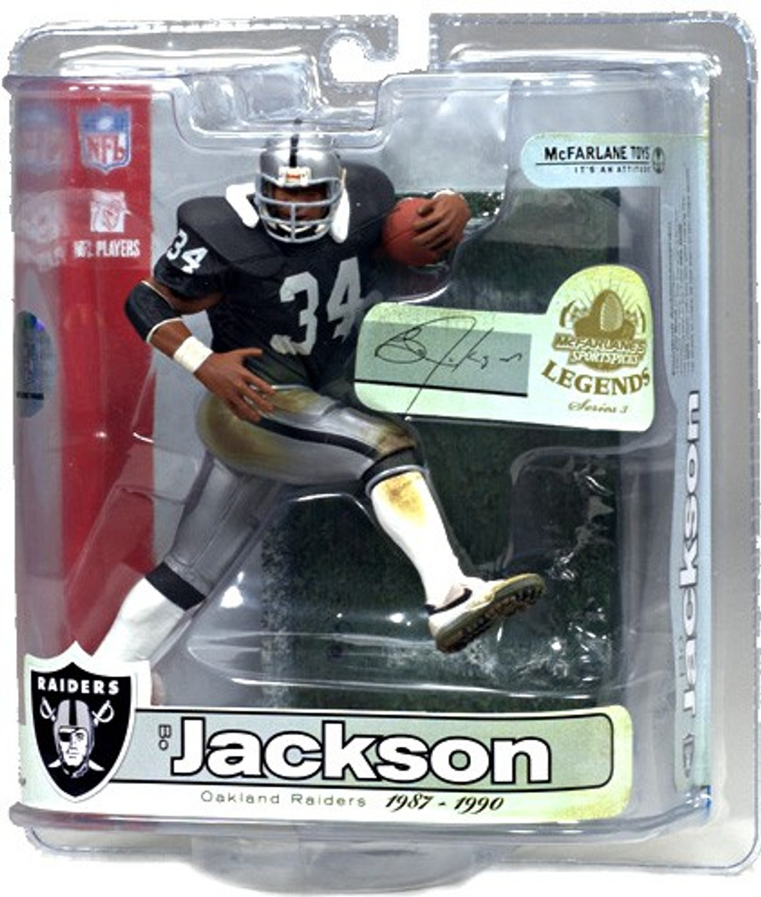 McFarlane Toys NFL Los Angeles Raiders Sports Picks Legends Series 3 Bo Jackson Action Figure