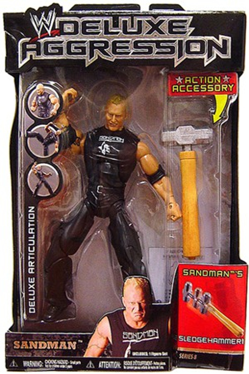 WWE Wrestling Deluxe Aggression Series 8 Sandman Action Figure