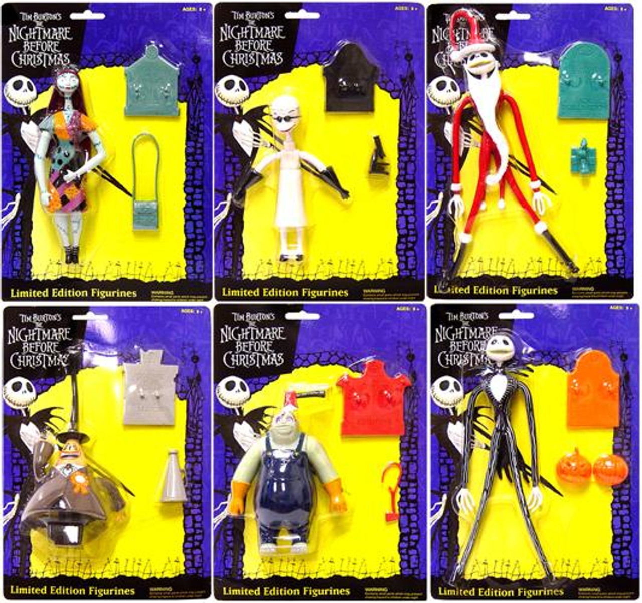 NECA The Nightmare Before Christmas Bendable Set of 6 Figures