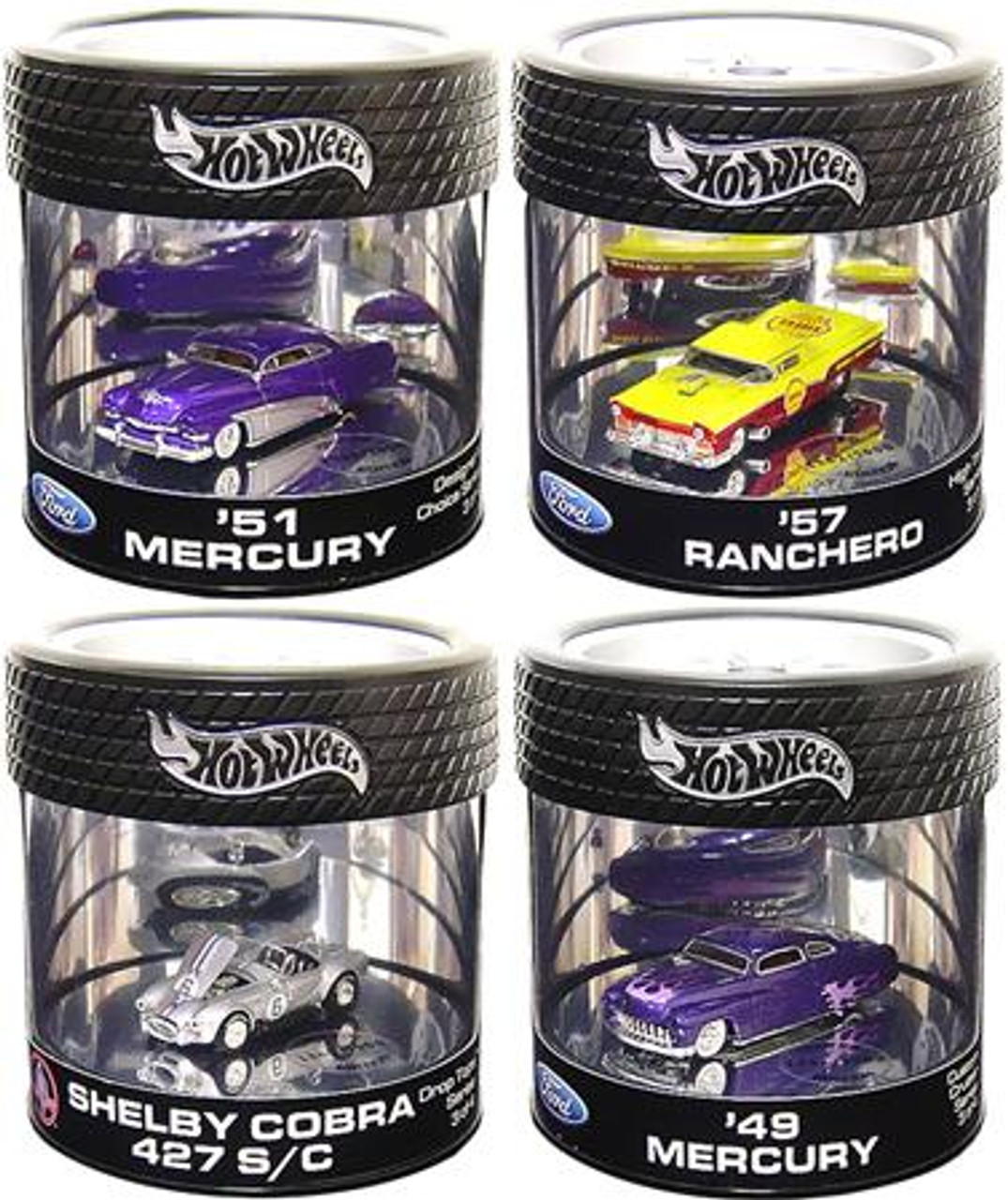 Hot Wheels Ford Custom Crusier Series Set of 4 Diecast Vehicles