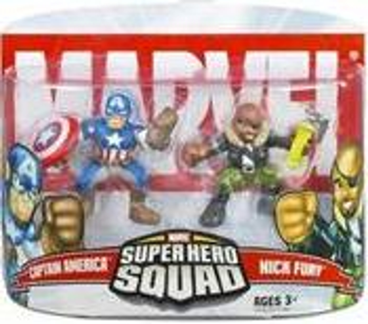 Marvel Super Hero Squad Series 5 Captain America & Nick Fury Action Figure 2-Pack