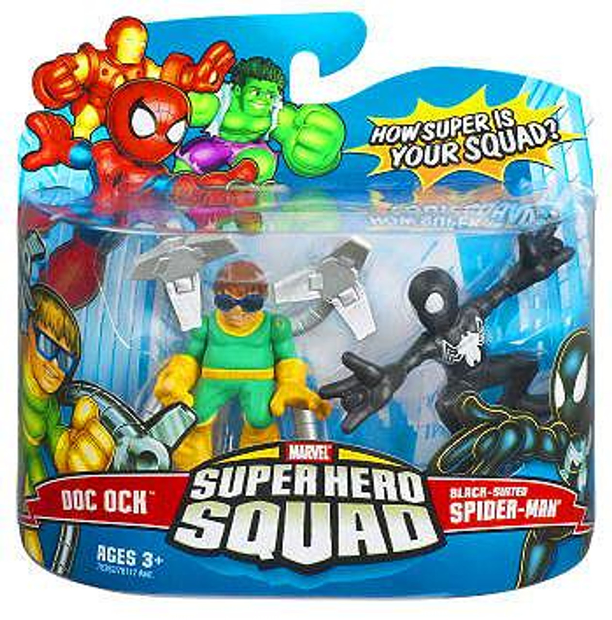 Marvel Super Hero Squad Series 6 Black-Suited Spider-Man & Doc Ock Action Figure 2-Pack