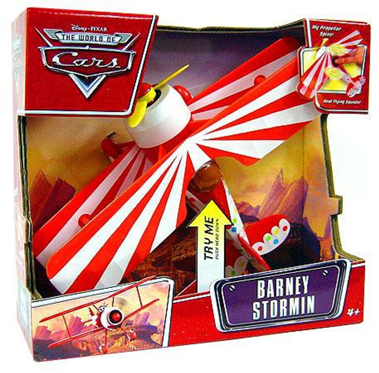 Disney Cars The World of Cars Deluxe Barney Stormin' Plane