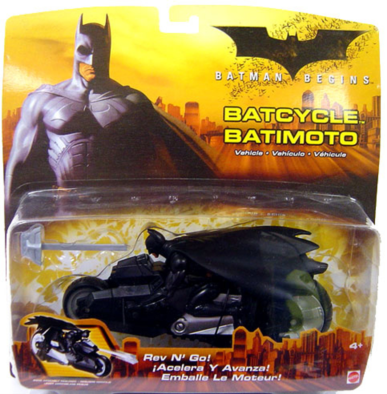 Batman Begins RevNGo Batcycle Vehicle Mattel Toys ToyWiz
