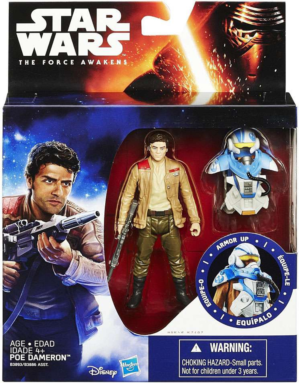 Star Wars The Force Awakens Mission Armor Poe Dameron 375 Action Figure Space Mission Armor 6250