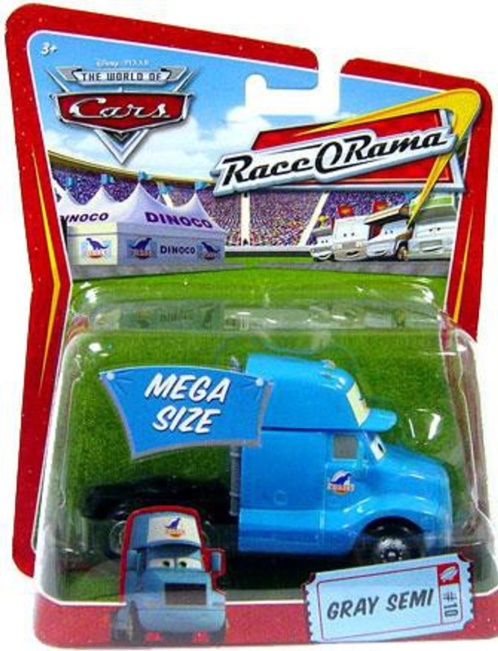 Disney Cars The World of Cars Race-O-Rama Gray Semi Diecast Car #10