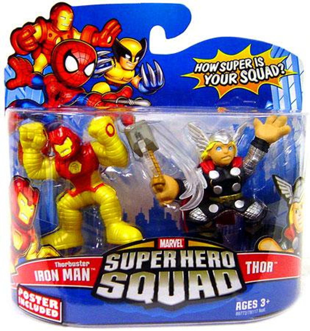 Marvel Super Hero Squad Series 13 Thorbuster Iron Man & Thor Action Figure 2-Pack