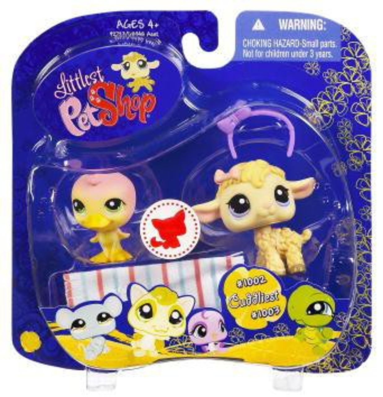Littlest Pet Shop 2009 Assortment B Series 4 Duck & Lamb Figure 2-Pack #1002, 1003