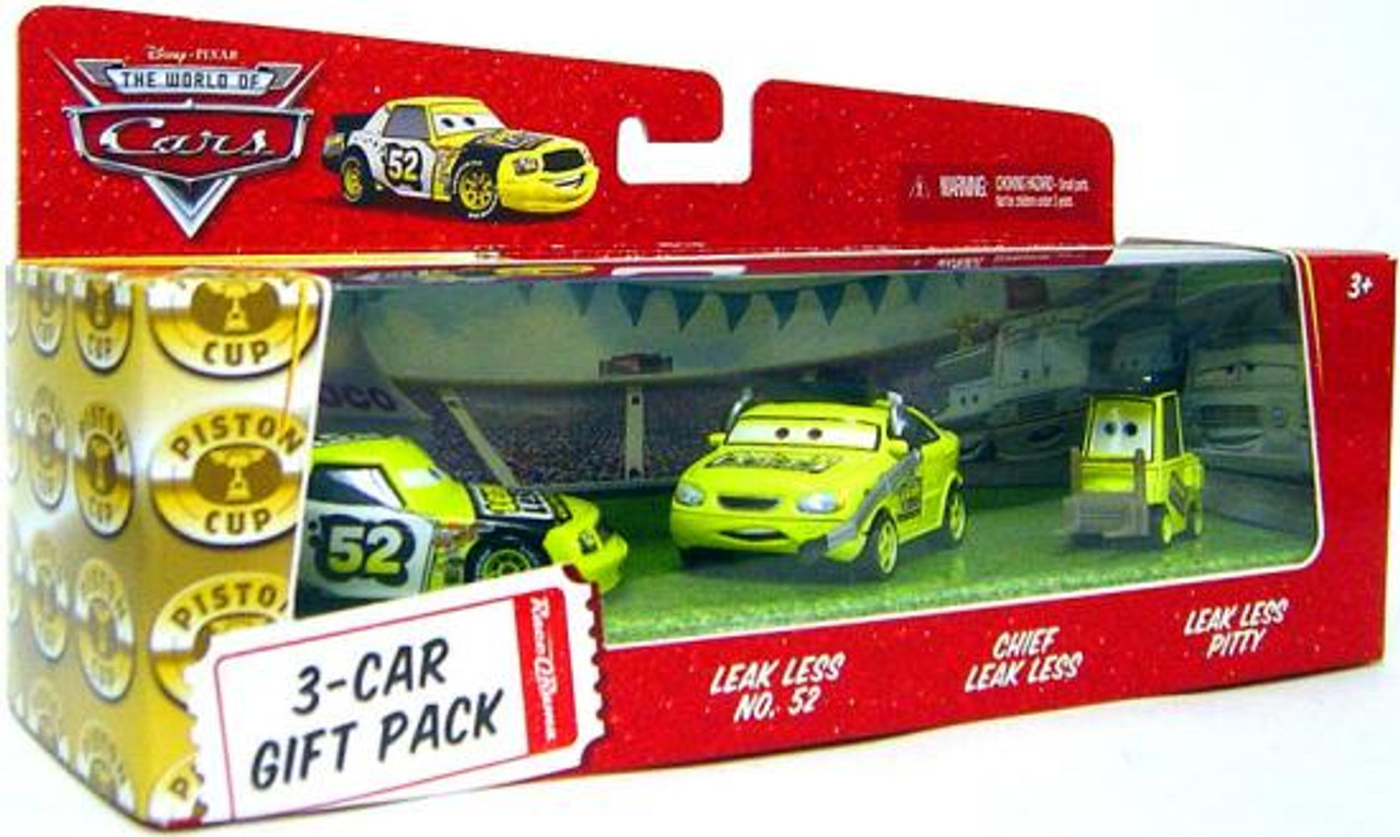 Disney Cars The World of Cars Team Leak Less 3-Car Gift Pack Diecast Car Set
