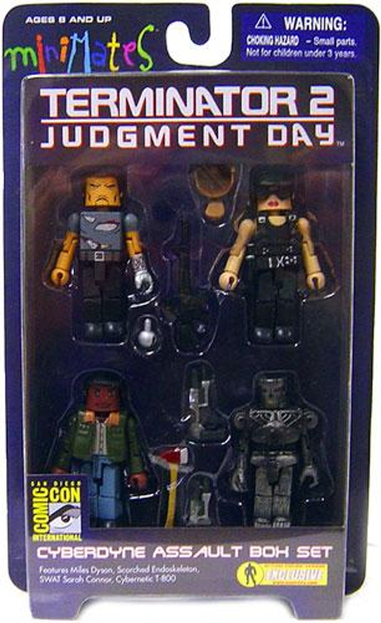 Terminator 2 Judgment Day Minimates Cyberdyne Assault Exclusive Minifigure 4-Pack