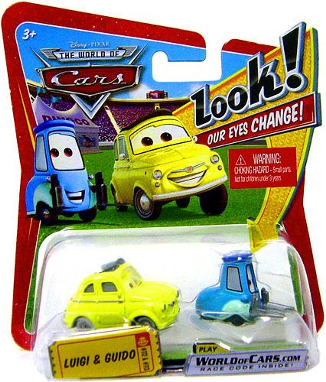 Disney Cars The World of Cars Lenticular Eyes Series 1 Luigi & Guido Diecast Car